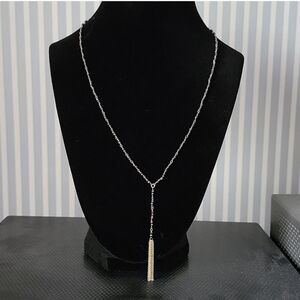 Anne Sportun Hematite Lariat Necklace
